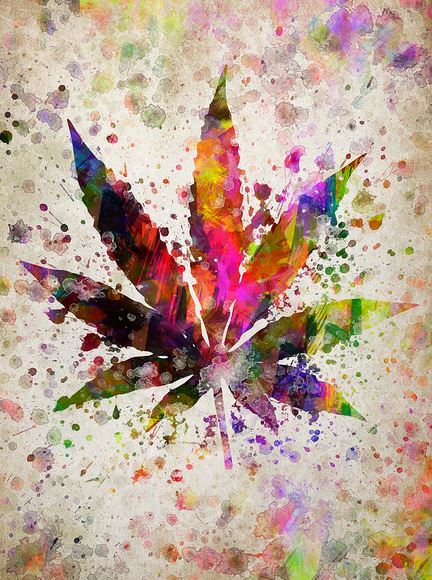 Marijuanaleafincolor