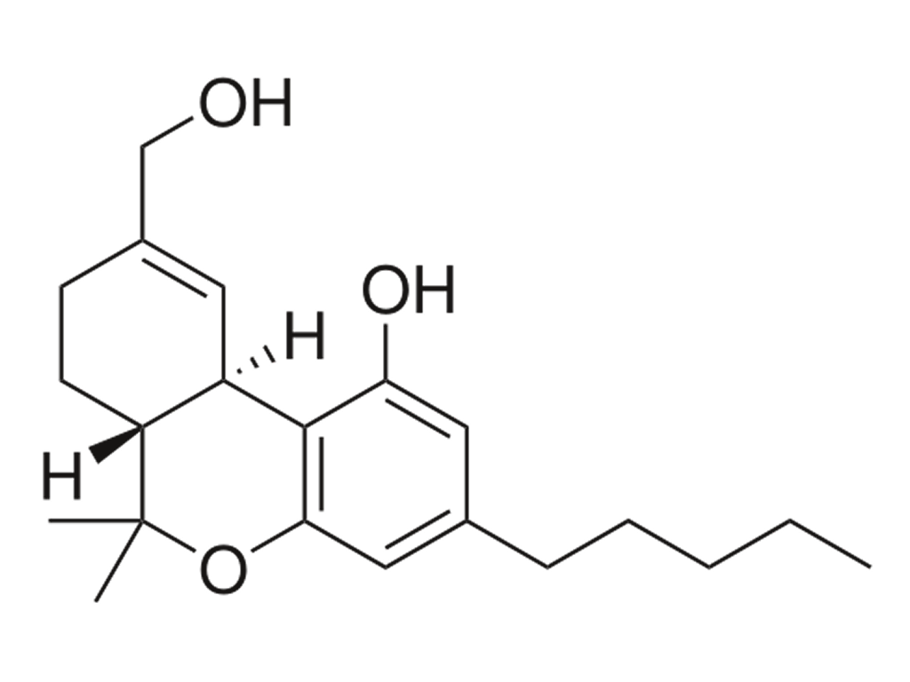 Moleculaire structuur van 11-hydroxy-THC