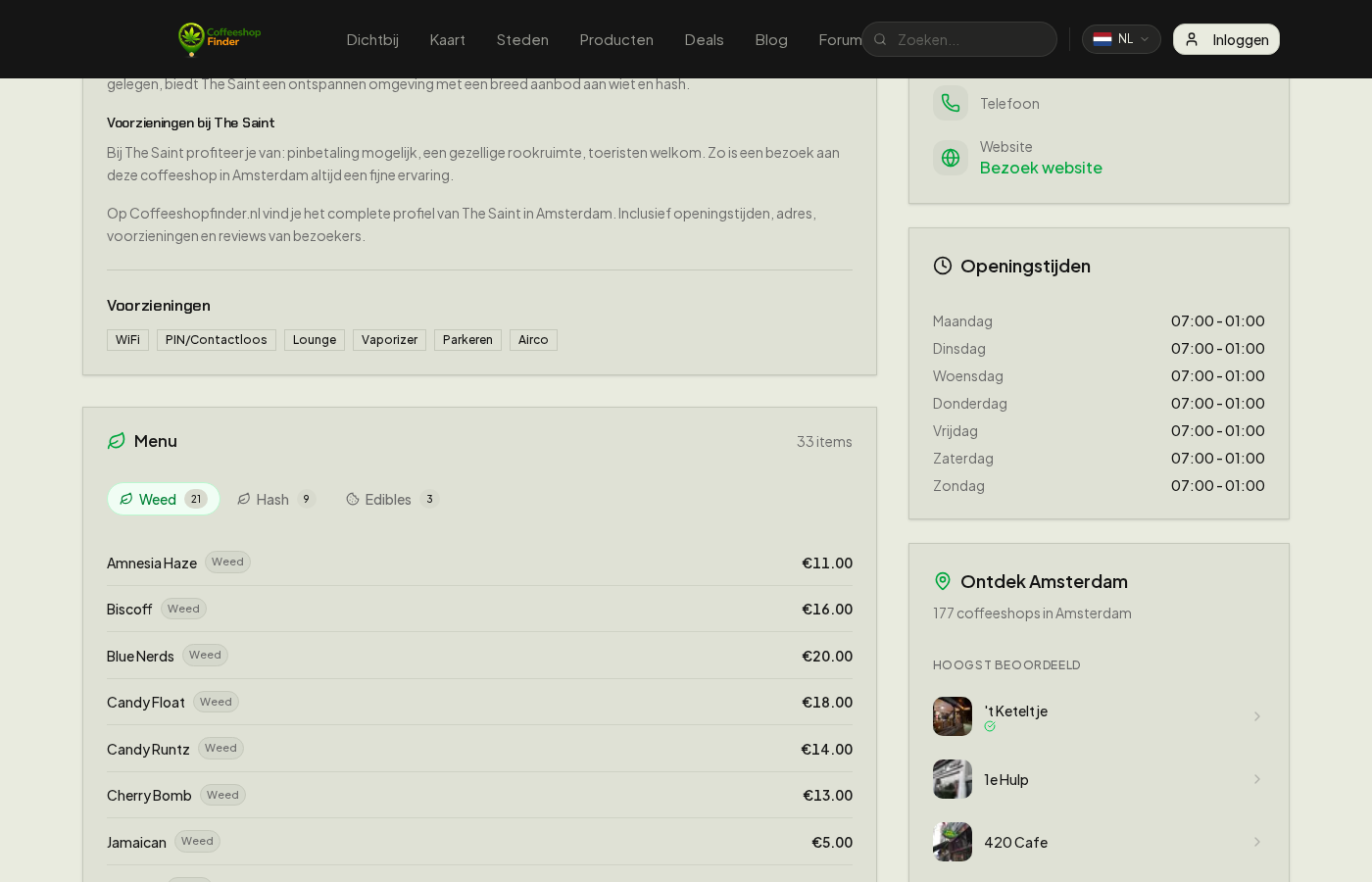 Coffeeshopfinder coffeeshopmenu